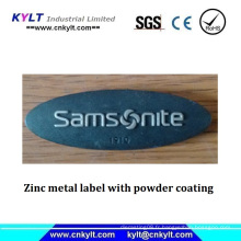 Étiquette en zinc et métal avec revêtement en poudre